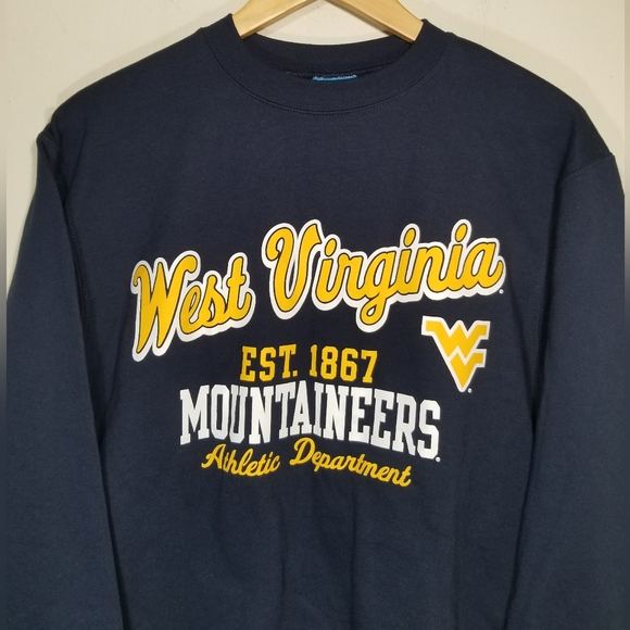 West Virginia Mountaineers Champion Fleece Crewneck Sweatshirt Men's Small - Picture 2 of 3